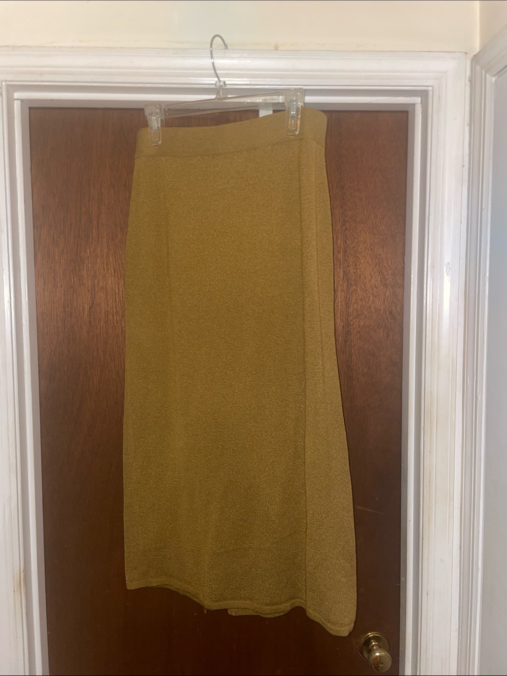 Avenue Mustard Knit Maxi Skirt